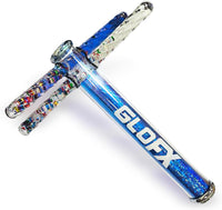 GloFX blue Liquid X kaleidoscope tube with blue and white glitter Vision Wands - view 2