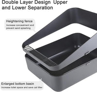 Sfozstra Cats Litter Box Low: Open Sifting Design -Tracking Space Saving - Grey Small Litter Box for Kittens up to 8 lbs