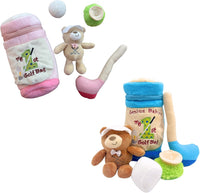 Genius Baby Toys My First Golf Bag plush baby golf toy set with club, ball, tee and teddy bear - view 3