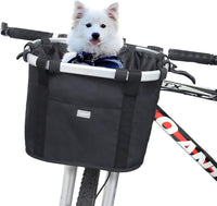 Bicycle Basket Dog Bike Handlebar Basket Front - Black