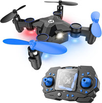 Holy Stone HS190 Foldable Mini Nano RC Drone for Kids Gift Portable - BLUE