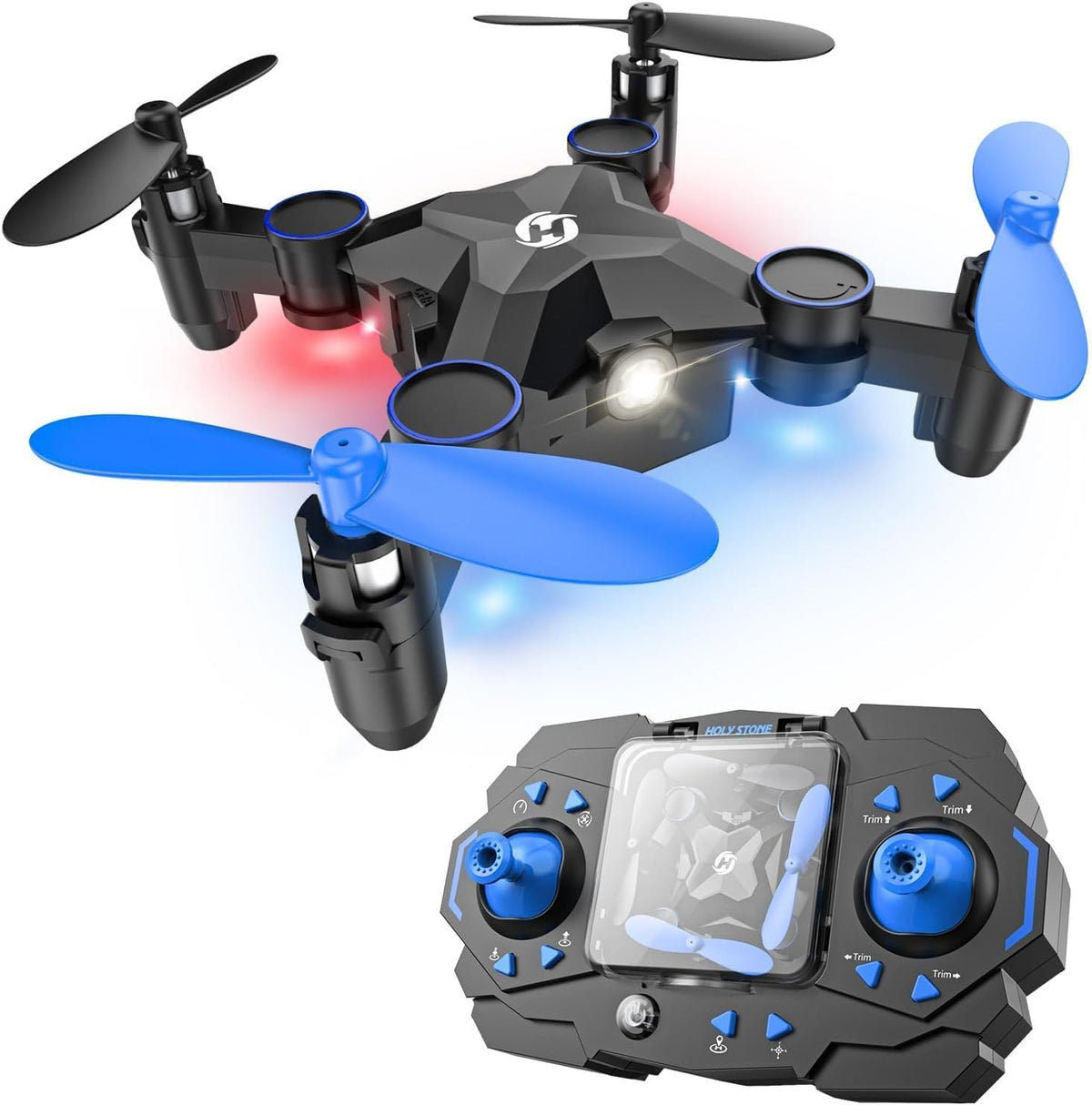 Holy Stone HS190 Foldable Mini Nano RC Drone for Kids Gift Portable - BLUE