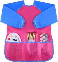 KUUQA Waterproof Children Art Smock Kids Art Aprons – Fun for Kids & Family - Blue, Red, Yellow, Pink / 4 - image 3