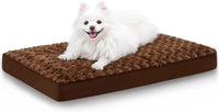 KSIIA Washable Dog Bed for Crate Waterproof for Medium Dogs - Brown / 29.0"L x 18.0"W x 3.0"Th