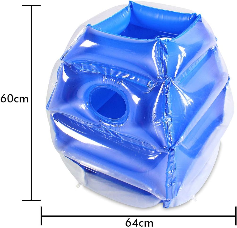 SUNSHINE-MALL 2 pc Sumo Balls for Kids, Bubble Bounce Ball - blue+blue - image 3