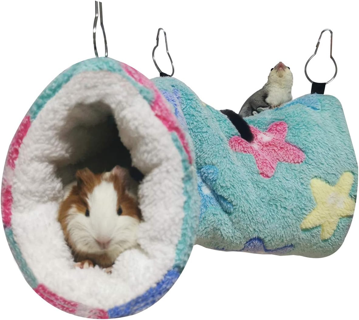 LEFTSTARER Guinea Pig Accessories Sugar Glider Cage Accessories - green-star / Star