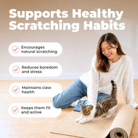 Catify Spin n' Scratch Cat Scratch Pad Refill, Round - Beige Mat - L: 78" - image 3