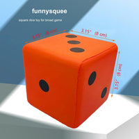 funnysquee 3.15 inch foam dice toy with large numbers, Fortunate Red - view 14