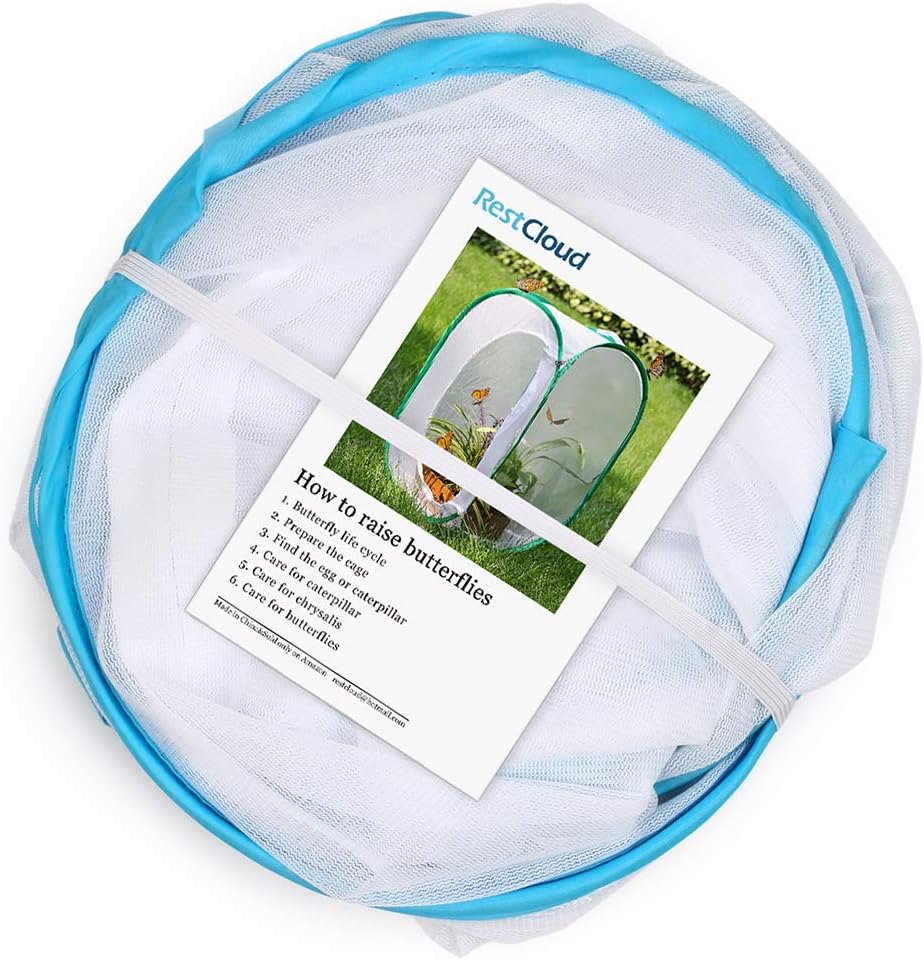 RESTCLOUD 36" Large Monarch Butterfly Habitat - White with Blue - image 3