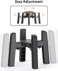Dog Bowl Stand with Adjustable Height and Width [Stand Only] – Essentials for Dogs - 1 Pack Stand+Bowl / H: 6.3''; W: 6.1-10.4'' - image 2