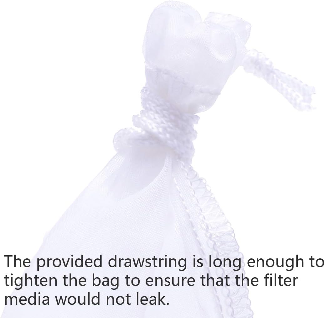 Aquarium Extra Fine Media Filter Bag 7.5"*3.6" 3 Pack – Essentials for Fish - 10"*3.9" (6 pack) - image 4