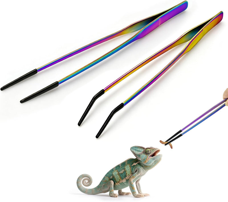 Syn-zer Reptile Feeding Tongs, 10.6" Straight & Curved – Essentials for Reptiles And Amphibians