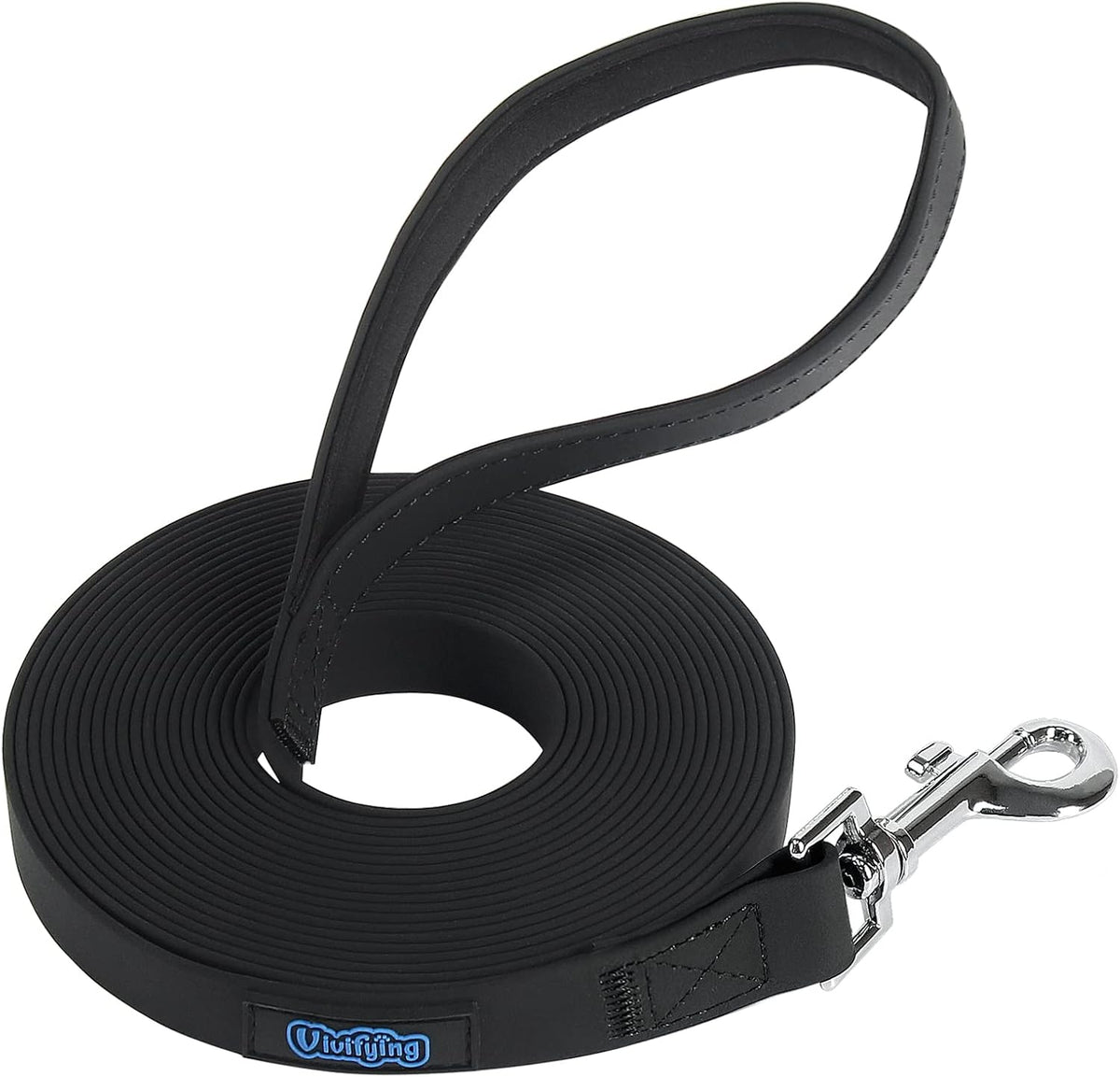 Vivifying Waterproof Long Dog Leash - 20ft / Black