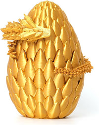 3D Printed Dragon Egg, Large 12" for Kids, Dragon Lovers - Gold