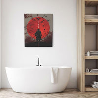 Japanese Armored Samurai Wall Art Modern Japan Warrior Canvas Wall Decor Asian Oriental Bushido Pictures Painting Print Artwork Framed Decorations Gifts for Room Bedroom Office Living Room 20"x24"