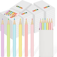Ctosree mini colored pencils in kraft boxes, 6 natural wood pencils per box - view 3