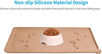 AUDWUD Waterproof Silicone Pet Feeding Mats - Apricot / 34" x 23" - image 2