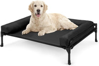 Veehoo Outdoor Elevated Dog Bed-Cooling Raised Dog Cot for Large - Black / 35.0"L x22.0"W x 11.0"Th