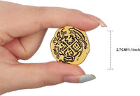 Hicarer metal pirate coins, 35 Spanish doubloon replicas in bronze, gold and silver - view 9