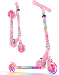 BELEEV V2 Scooters for kids Light-Up Wheels & Stem & Deck - Light Pink
