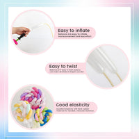 260 Balloons - Clear Long Balloons for Tying Balloon Arch & Balloon Ties – Fun for Kids & Family - Clear - image 4