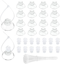 Pawfly 20 Pack Aquarium Suction Cups with Clips and Adjustable Zip - 30 Pack