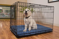 K9 Ballistics Tough Ripstop Orthopedic Dog Crate Bed - Durable Pad with Washable Cover, for Wire Crates, Tie-Downs Included, Size: Small 29"x18", Light Gray Velvet