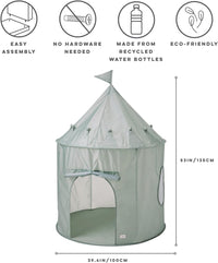 3 Sprouts Kids Play Tent for Ages 3 to 10 - Solid Green - image 3
