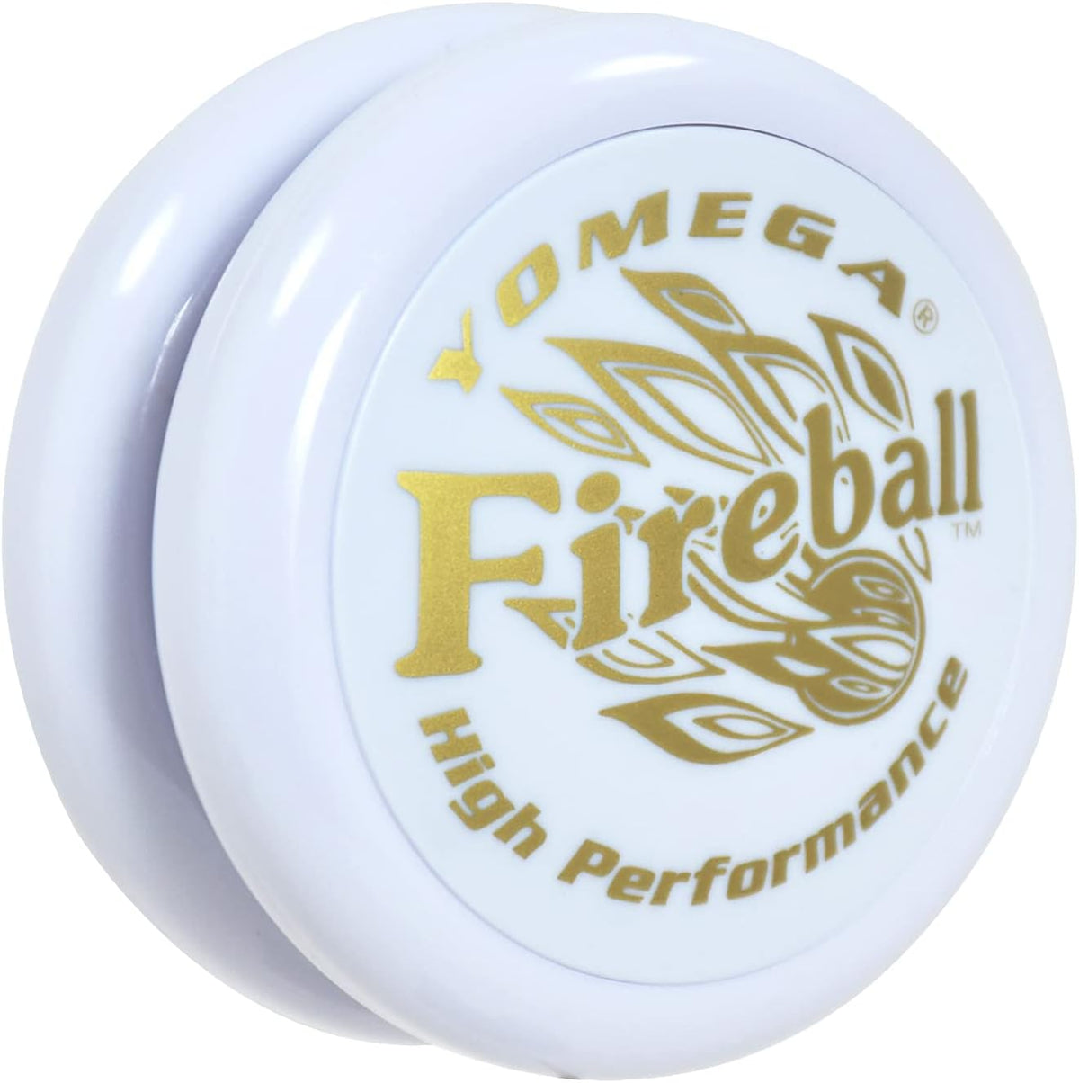 Yomega Fireball YoYo -HIGH Performance Responsive Transaxle Yoyo - White/Gold