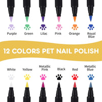 9 Colors Dog Nail Polish Pens Quick Dry, Dog Safe Nail Polish - 0 Fl Oz (Pack of 12) - image 3