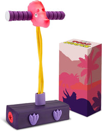 Playbees foam pogo stick for kids with soft dinosaur head and claws