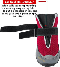QUMY Dog Shoes for Large Medium Dog Boots & Paw Protectors for Hot - Red / Size 4: 2.2''x2.6''(W*L) for 31-40 lbs - image 4