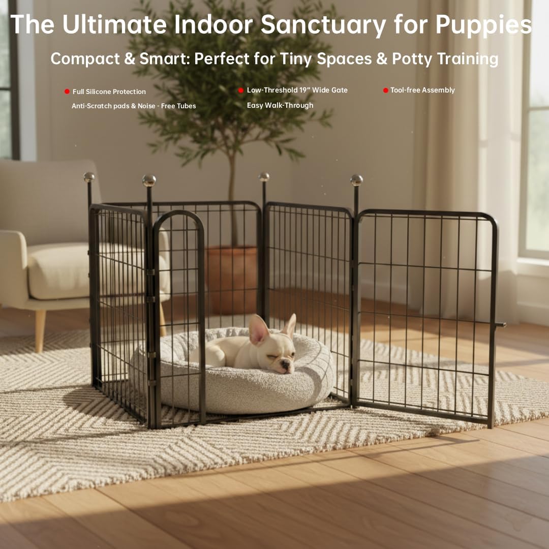 Dog Play Pen Indoors/Outdoor - 4 Panels / 24'' High - image 2