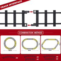 PUSITI classic Christmas train set with engine, coach, cargo car, coal car and track - view 3