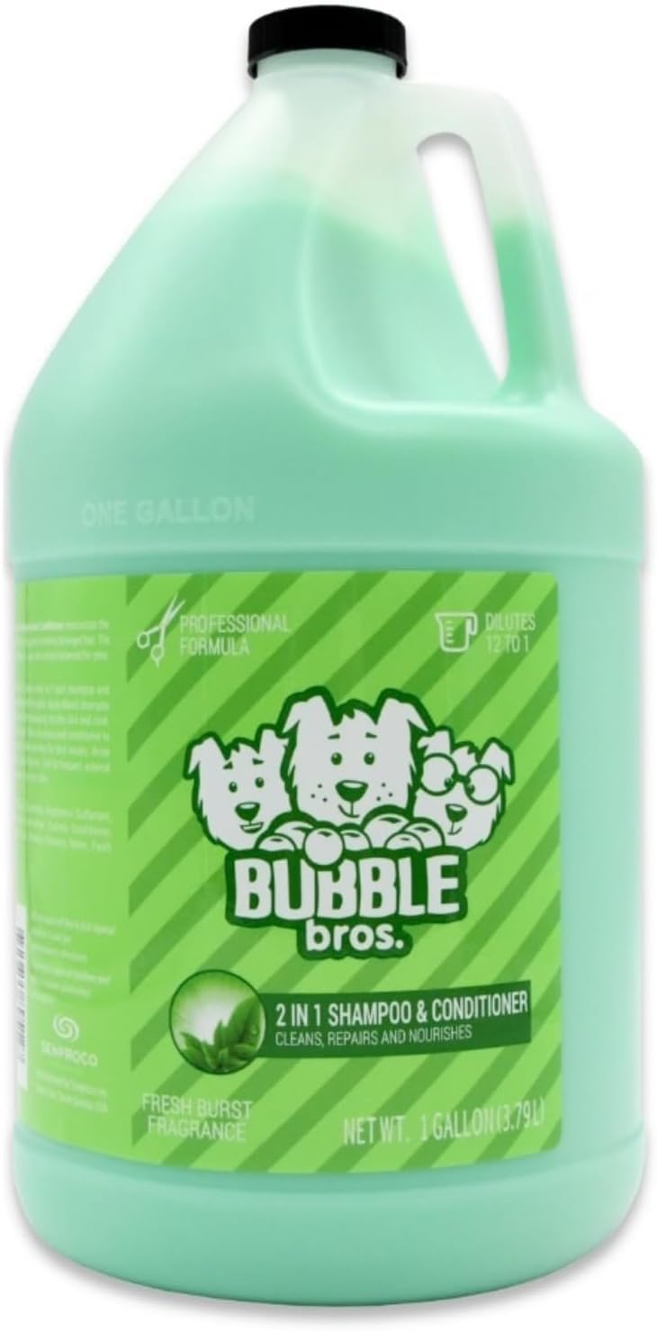 Bubble Bros. 2 in 1 moisturizing dog shampoo and conditioner, 1 gallon