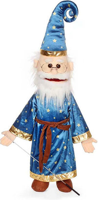 Silly Puppets 25 inch full-body wizard ventriloquist puppet with glasses