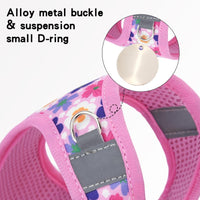 Step in Dog Harness and Leash Set, Pet Vest Harness - Flower-Pink / XS - image 2
