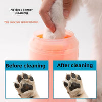 Portable Dog Paw Cleaner Dog Paw Washer Paw Mud Cleaner Pet Foot Cleaner Suitable for Large, Medium and Small Dogs/Cats (Orange, Large)