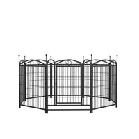 Dog Playpen Indoor 32 inch 8 Panels Metal Dog Pen Pet Dog Fence Outdoor Exercise Pen with Doors, Heavy Duty Dog Fence Pu