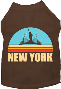Adorable Cat or Dog Shirt for Pets "Retro New York"