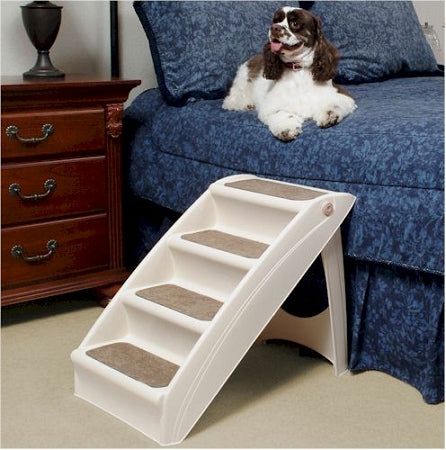 PetSafe PupSTEP Plus Folding Dog Steps for Small to Medium Pets - 5 lb Lightweight, Supports Over 120 lbs