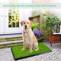 25"×20" Dog Toilet Indoor Puppy Training Pad, Dog Potty Pet Training Grass Mat, Removable Waste Tray for Easier Clean Up