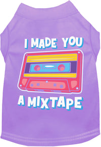 Fun Retro Cat or Dog Shirt for Pets "Made You a Mixtape"