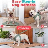 Dog Vest Harness Moss Green Medium