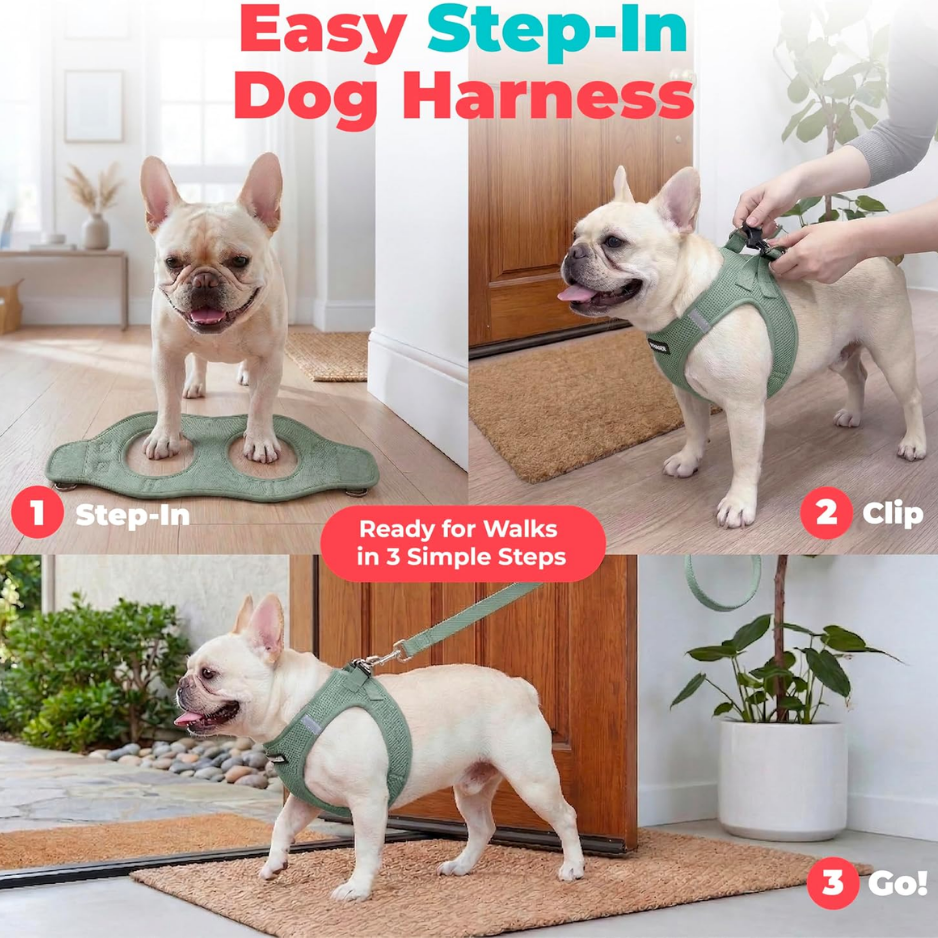 Dog Vest Harness Moss Green Medium