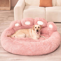 Big Paw Plush Pet Sofa Bed – Washable Dog & Cat Bed with Calming Raised Edges (Small to XL) - BIG FRENCHIES