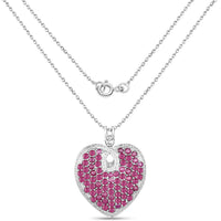 8.03 Carat Genuine Ruby .925 Sterling Silver Pendant