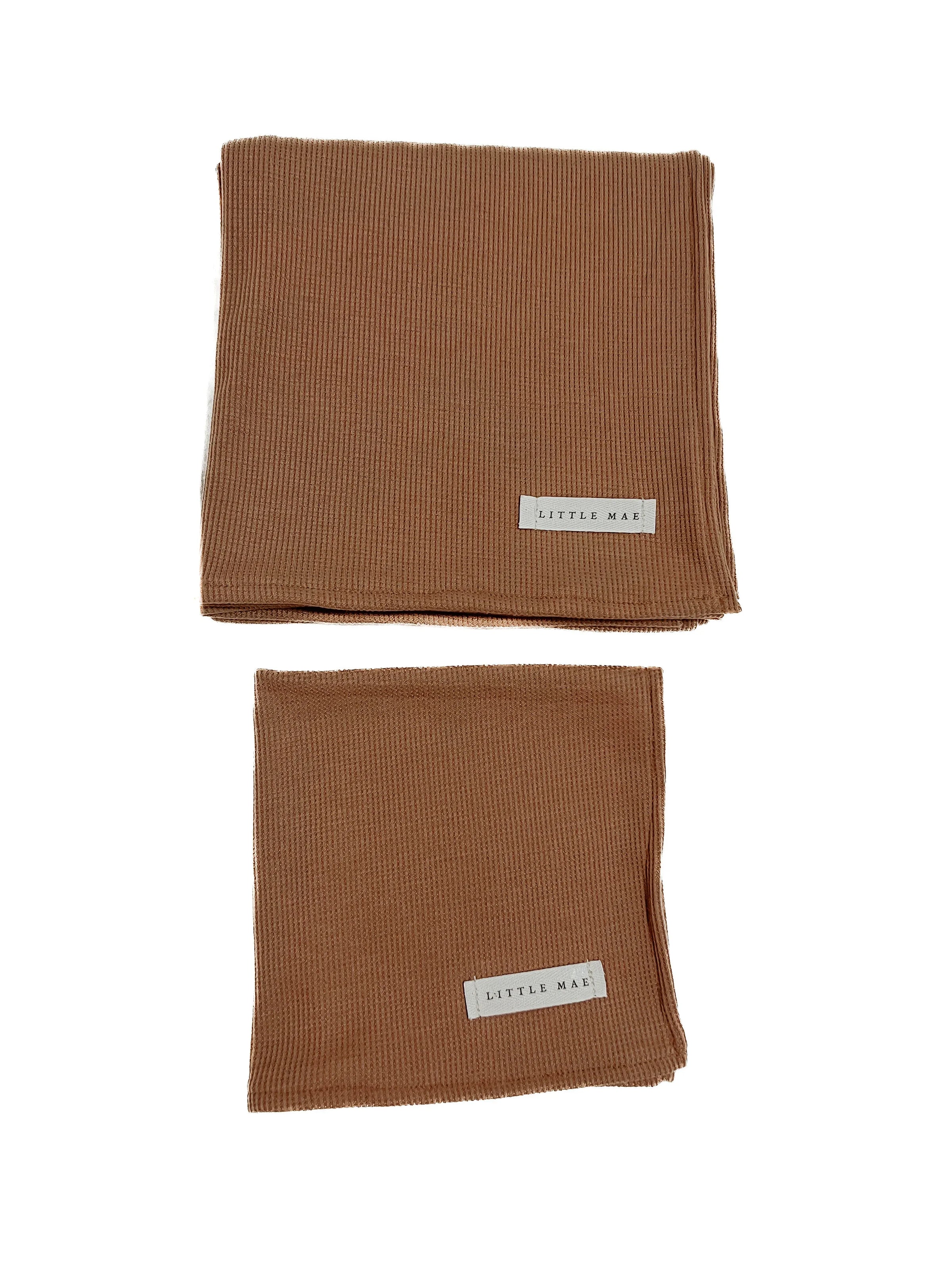 Caramel Waffle Knit Blanket - BIG FRENCHIES