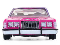 1975 Ford Thunderbird Lowrider Pink Metallic with Purple Top and Graphics with Purple Interior "California Lowriders" Series 7 1/64 Diecast Model Car by Greenlight