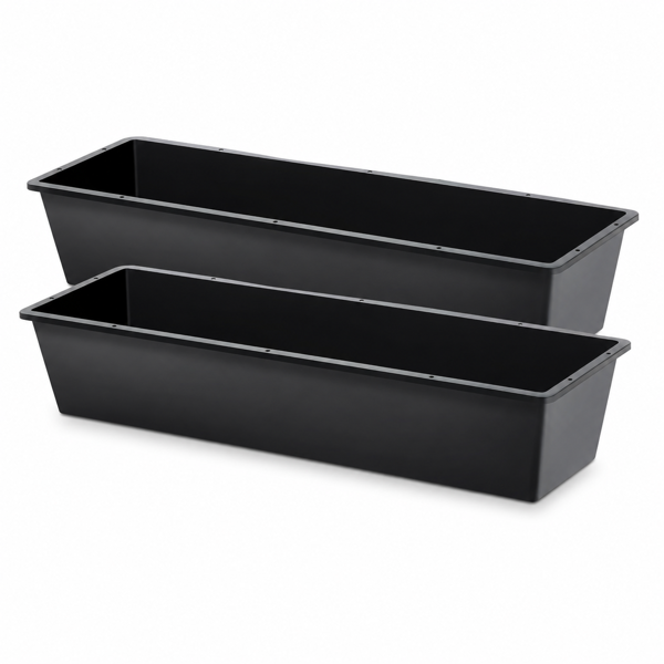 4-piece Dual-purpose Plastic Livestock Feed Trough Suitable For Daily Feeding Of Horses, Goats, Pigs And Other Animals W